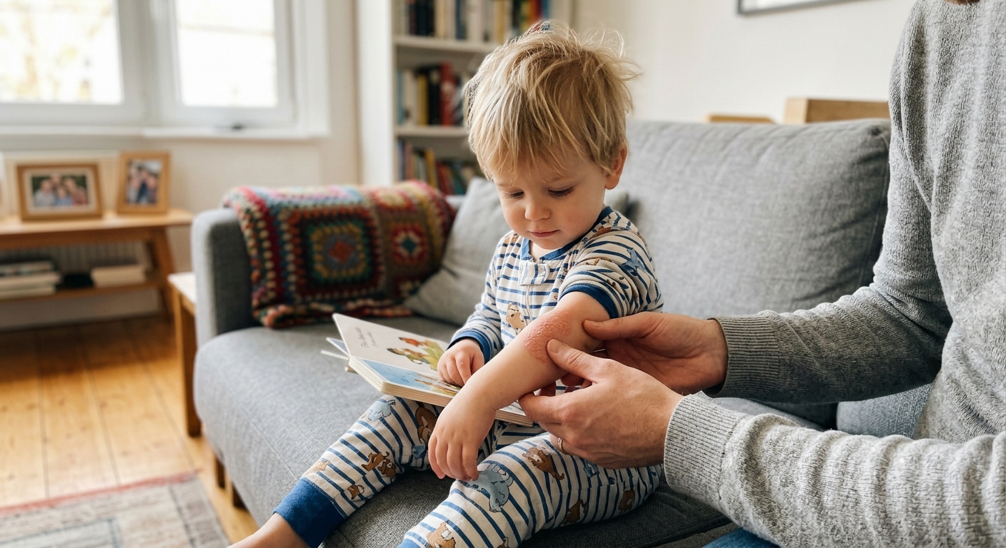 Un parent tient la main d'un enfant